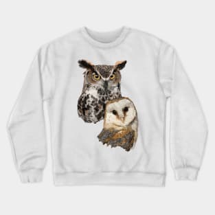 Owl and Barn Owl Crewneck Sweatshirt